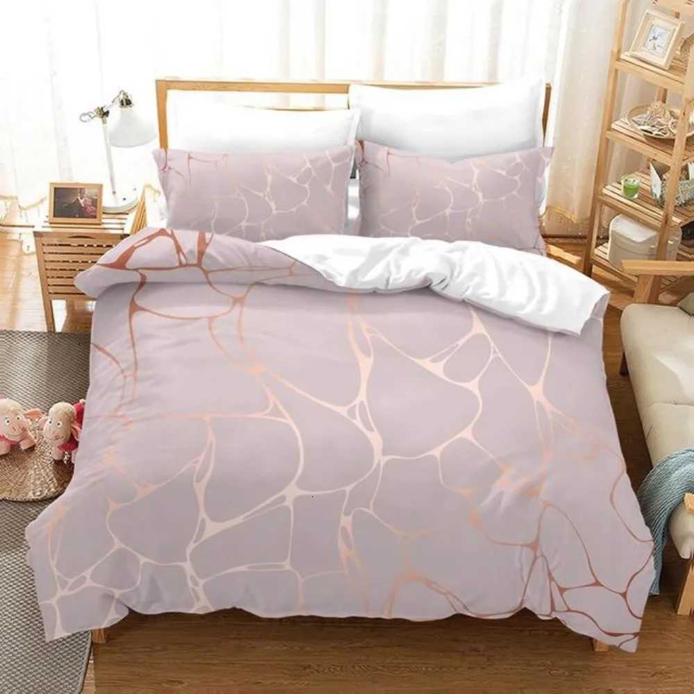 Luxury 3D Black Marble Bedding Sets Simplicity Gilding Bed Linen Women Girls Single Double Twin Queen King Size Duvet Cover SetsM251118