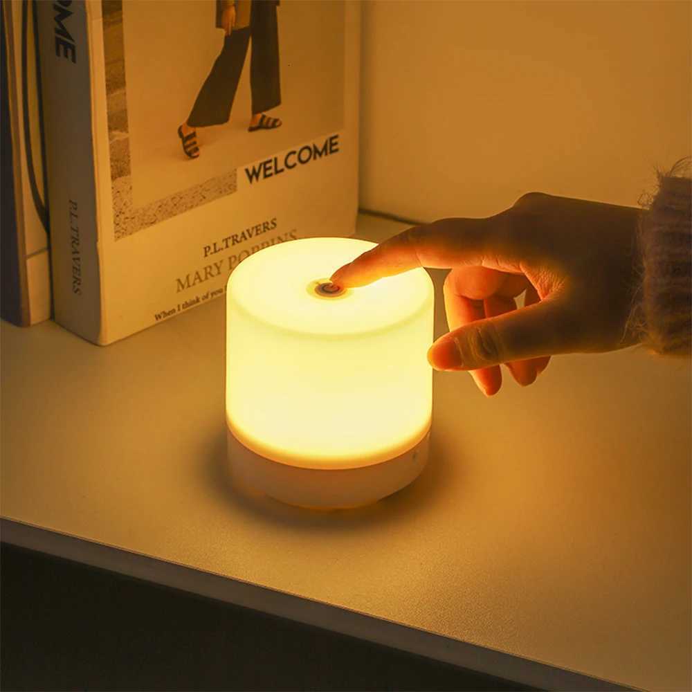 Touch Bedside Lamp Small USB Charging Night Light 3 Modes Dimming Table Lamp Bedroom Eye Protection For Kids Gift LED Book Lamp M251118