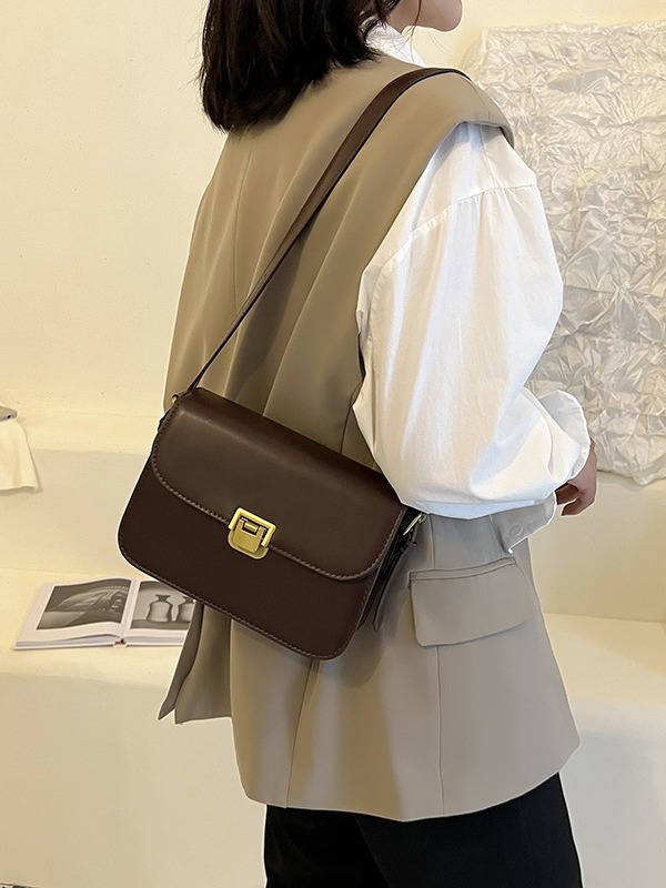 Women Shoulder Bag Handbag Tote Messenger Bag Preppy Style Female Vintage Envelope Bag High Quality Briefcase Handbags PU Leather Shoulder Bag