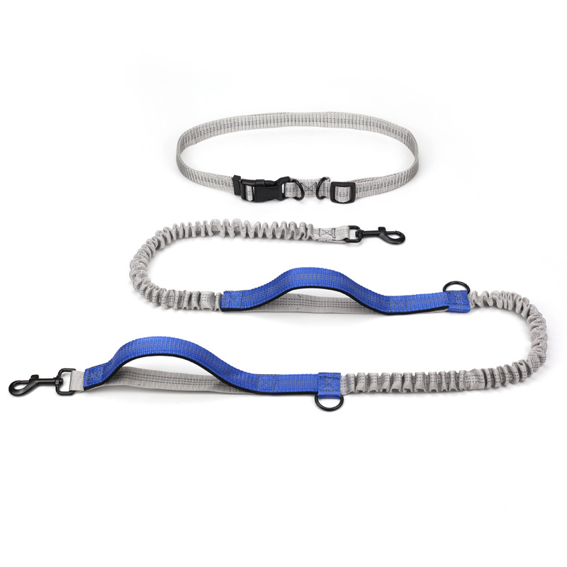 Pet leash outdoor running reflective double retractable dog leash dog chain leash pet supplies - view 3