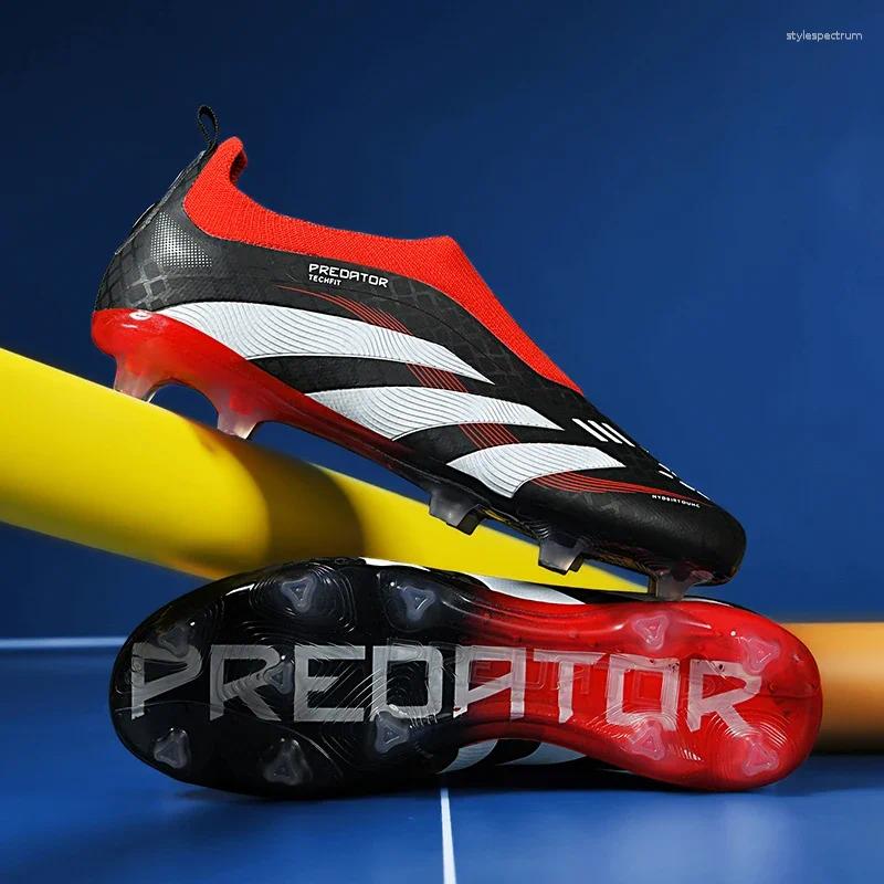 hot American Football Shoes Men Boots Ultralight Indoor Long Spikes Cleats Match Futsal Training Sneakers Soccer Breathable Drop