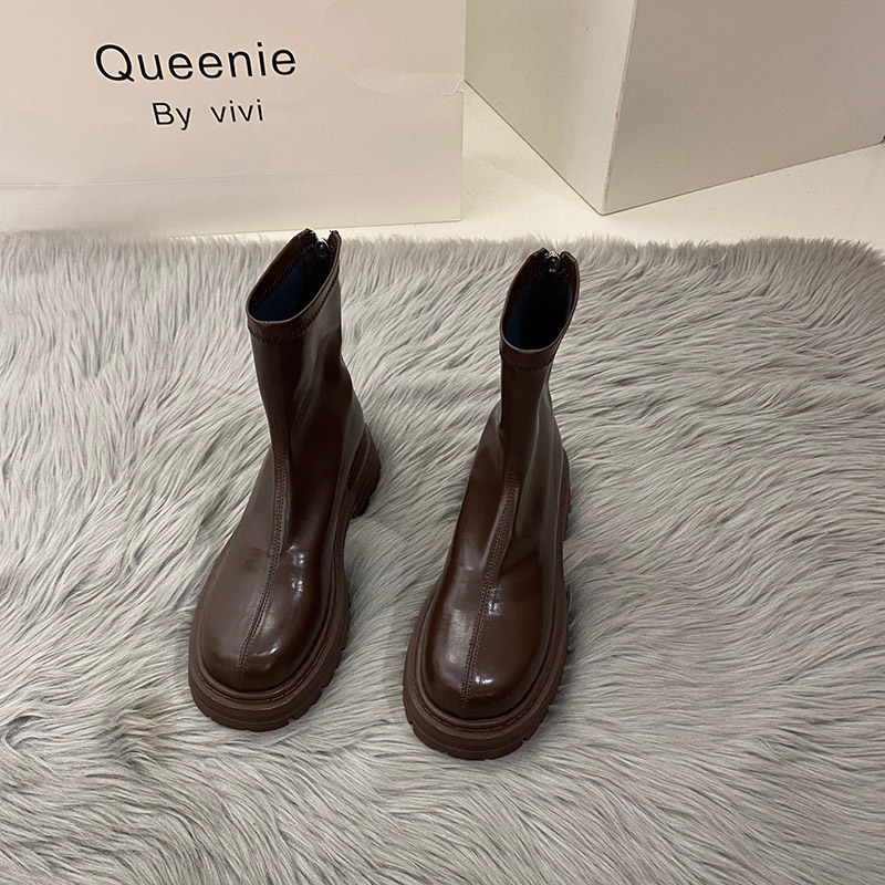 Free shipping white slim designer Martin boots women's shoes 2025 French ankle boots short boots spring and autumn winter long boots single boots