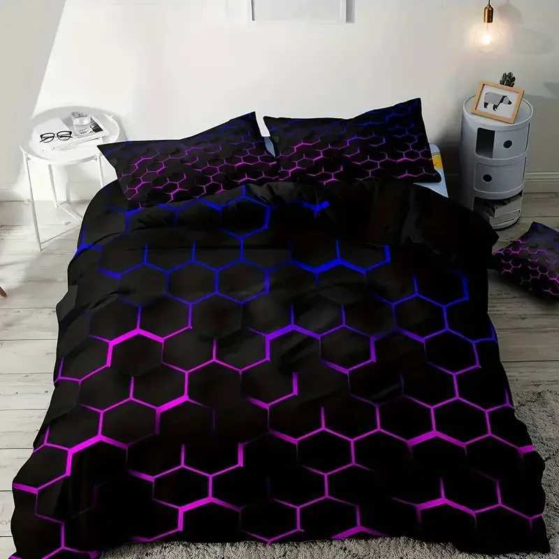 Colorful Geometry Bedding Set - Duvet Cover With case For Single Double Bed Kids Adults Queen King Size Options AvailableM251118