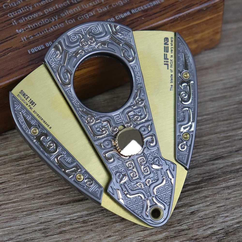 Portable Stainless Steel Cigar Cutter Sharp Travel Double-edged Guillotine Beautifully Fashion Cigar Cutter CT-008 2024 NewC250415