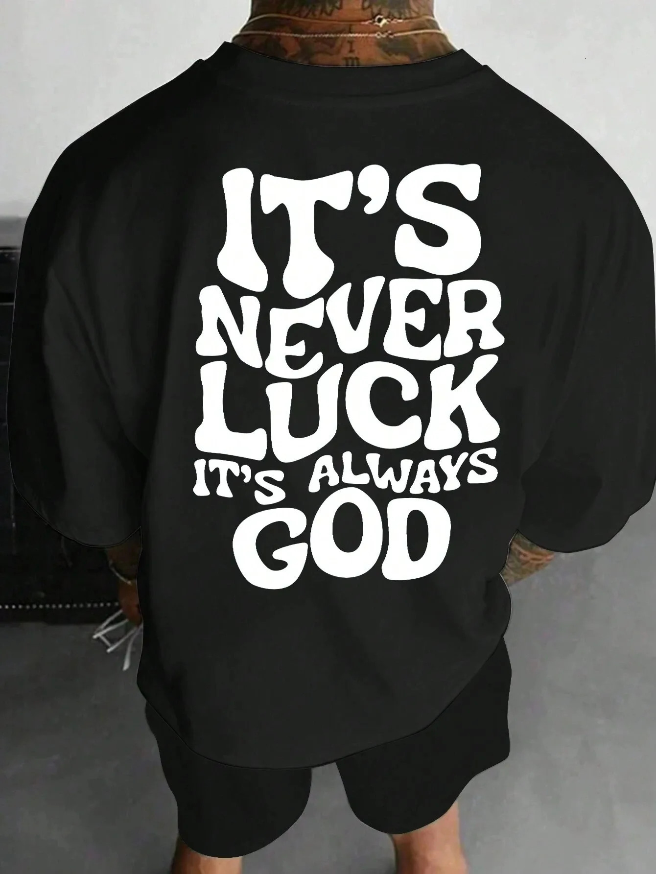 Letter printing round neck oversized graphic mens unisex Tshirt cotton top short sleeved 250408Z