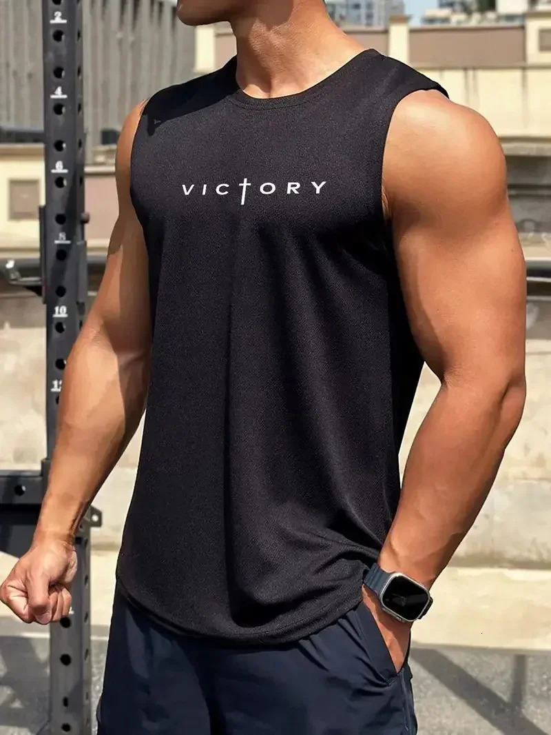 Outdoor badminton tennis mens tank tops street sleeveless shirts summer casual running and fitness tank tops fashionable gym Tshirts 250411