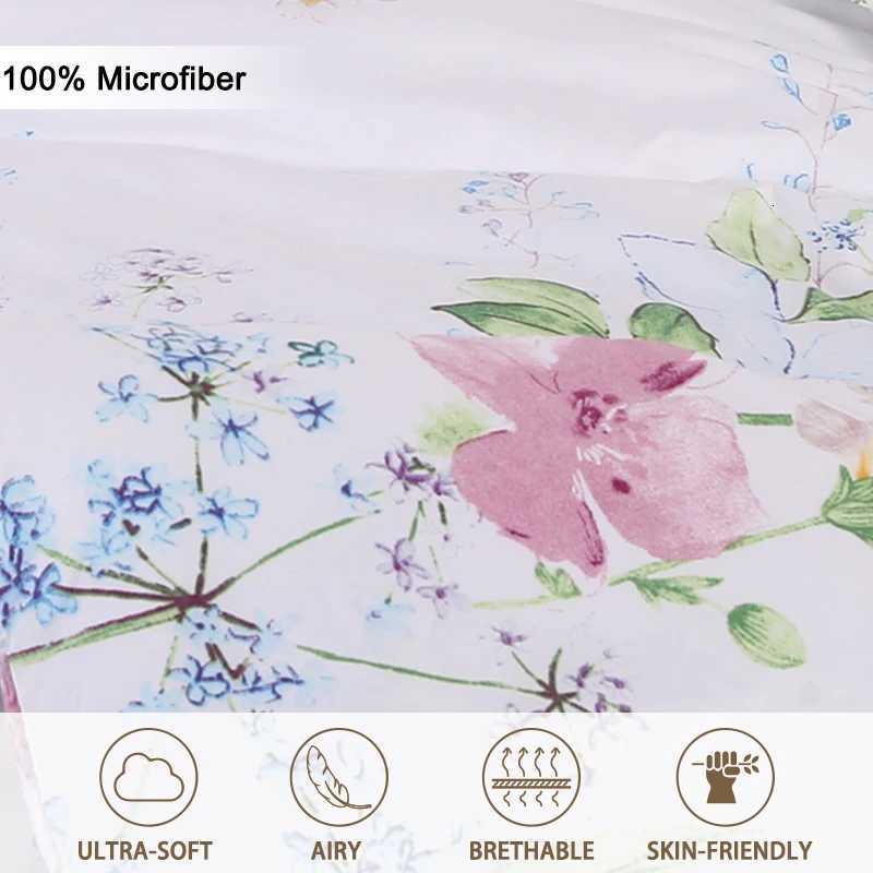 3pcs Flower Pattern Duvet Cover Set Soft Skin-Friendly Bedding Set Includes 1 Duvet Cover And 2 casesM251118