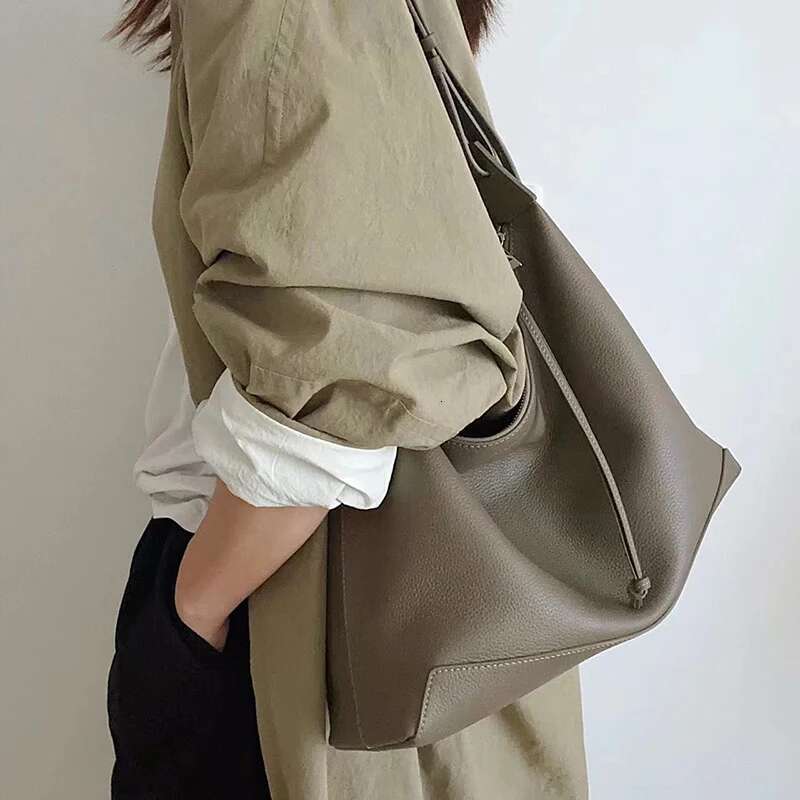 Formeki Real Leather Shoulder For Women Large Capacity Ins Fashion Retro Tote All Match Ladies Female Bag