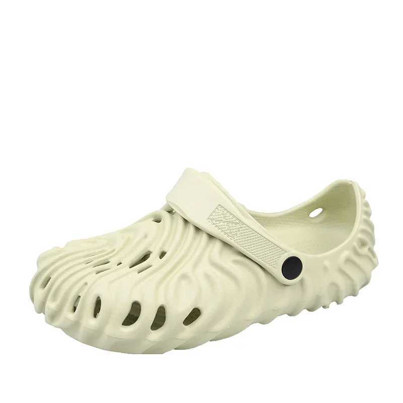 Large Size Slip-On Sandals Womens Breathable Anti-Slip Beach Thong Shoes Fingerprint Design Couple Style Summer New ArrivalC250418