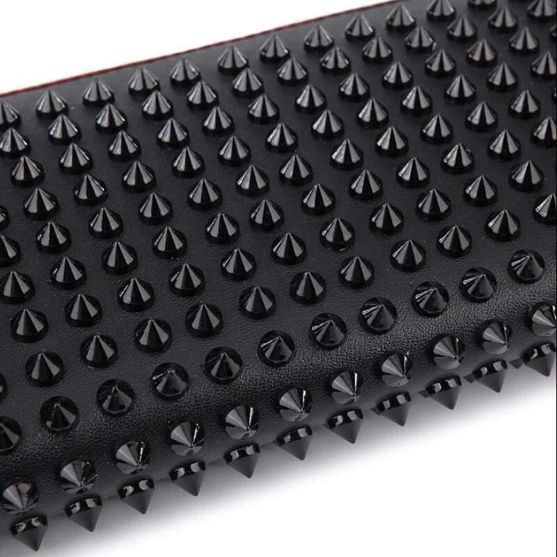 Buyuwant Rock Stud Rivet Women Genuine Leather Purse Fashion Long Wallet Clutch Bag Women's Handbags Gn-Wl-Flszcd