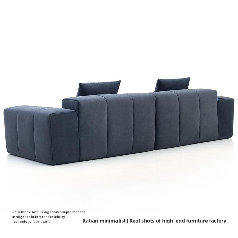 Compressed Foldable Tofu Block Sofa Bed, Modern Minimalist Convertible Couch with Cushions, Space-Saving Fabric Sofa for Living Room, Easy Assembly