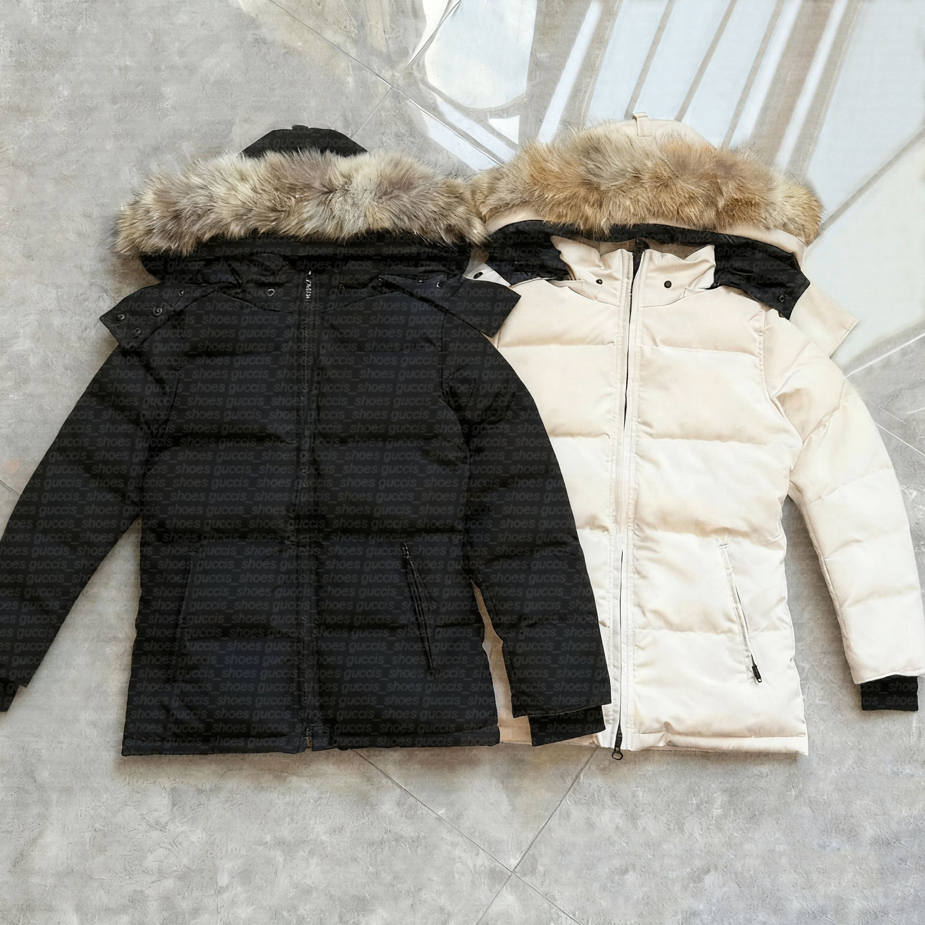 Women Puffer Jackets Canada Designer goosejackets Winter Parka Coats Real Wolf Fur Outdoor Wyndham Windbreaker women Outerwear Luxury down jackets XS-3XL 1