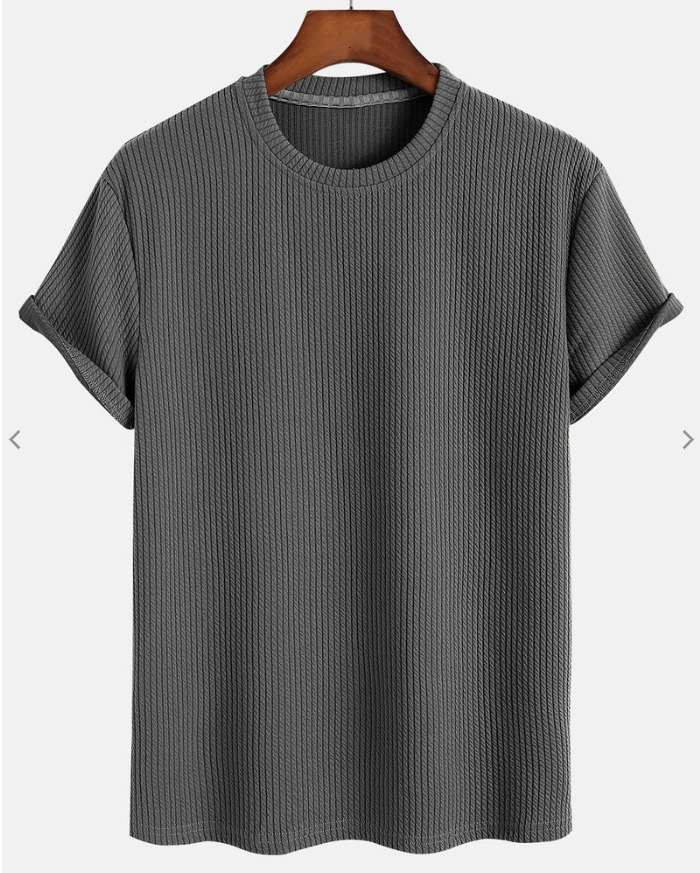Summer Mens Loose Round Neck T-shirt 240824