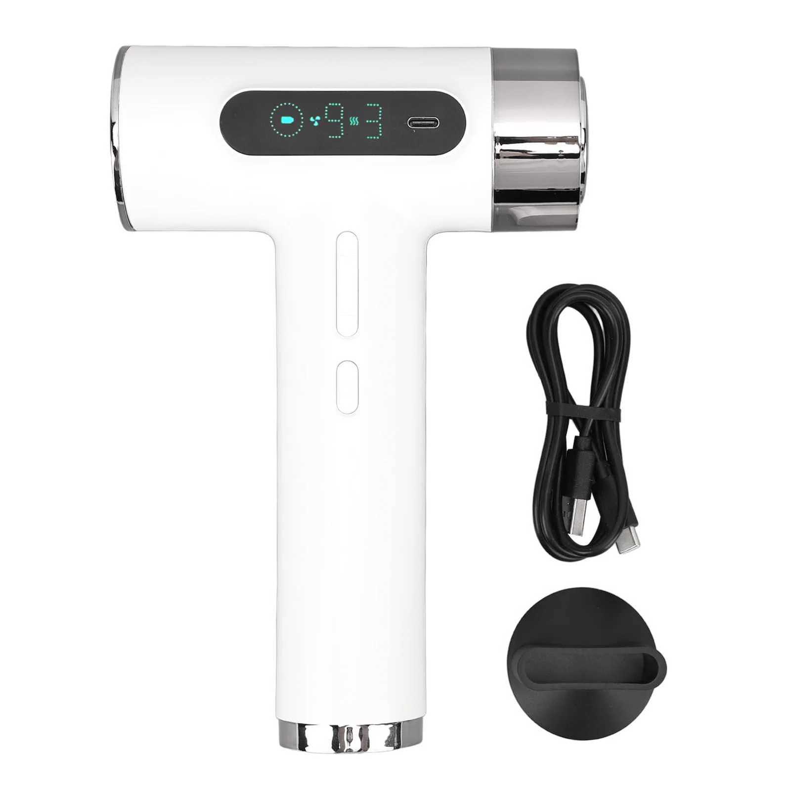 Cordless Portable Hair Blow Dryer 9 Wind Speeds Cordless Blow Dryer Enhanced Safety 100000RPM USB Rechargeable 300W for TravelT251118