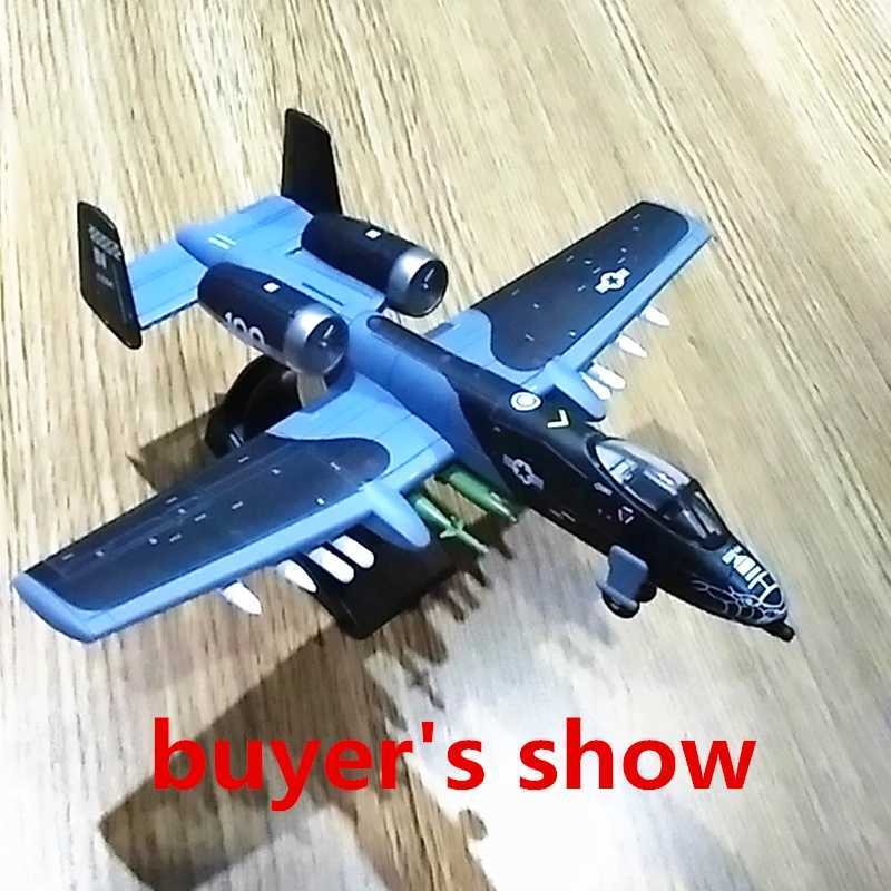 172 Creative Military Series Building Blocks New A-10 Thunderbolt II Support Attack Aircraft Model Toys For Kids Christmas Gift C251118