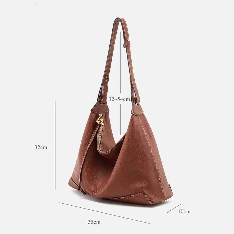 Formeki Real Leather Shoulder For Women Large Capacity Ins Fashion Retro Tote All Match Ladies Female Bag