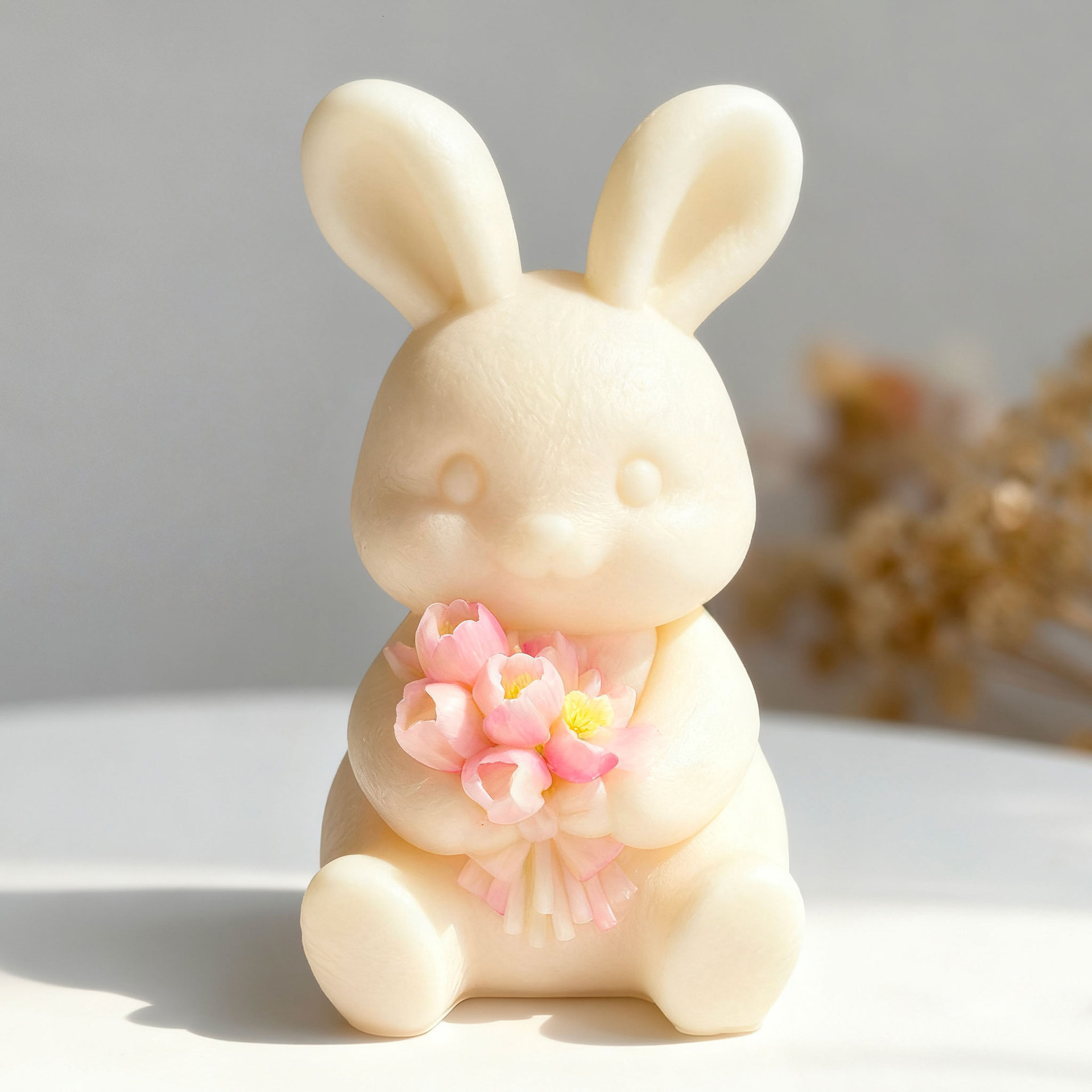 Rabbit Candle Silicone Mold Cute Little Rabbit DIY Easter Scented Candle Decorative Mold