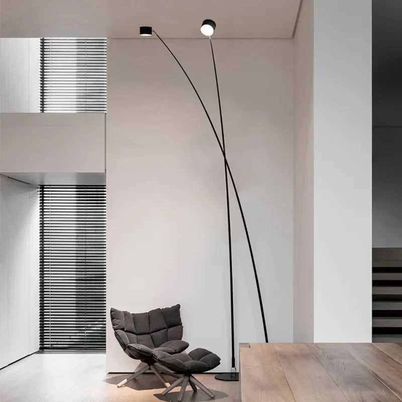 Modern Minimalist Fishing Rod Led Floor Lamp Living Room Long Pole Spot Lamp Home Decor Sofa Bedside Decor Corner Standing Lamp M251119