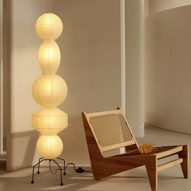 Noguchi Paper Floor Lamp Atmosphere Designer Rice Paper Bedroom Living Room Hotel Homestay Wabi-sabi Corner Floor Lamp M251119