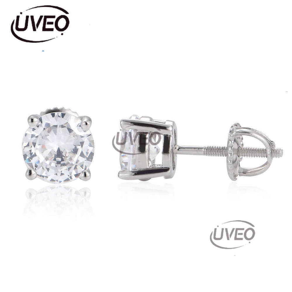 Luxury Hip Hop GRA Certificate Ice out VVS Moissanite 3mm 5mm 7mm earrings for men and women Free delivery