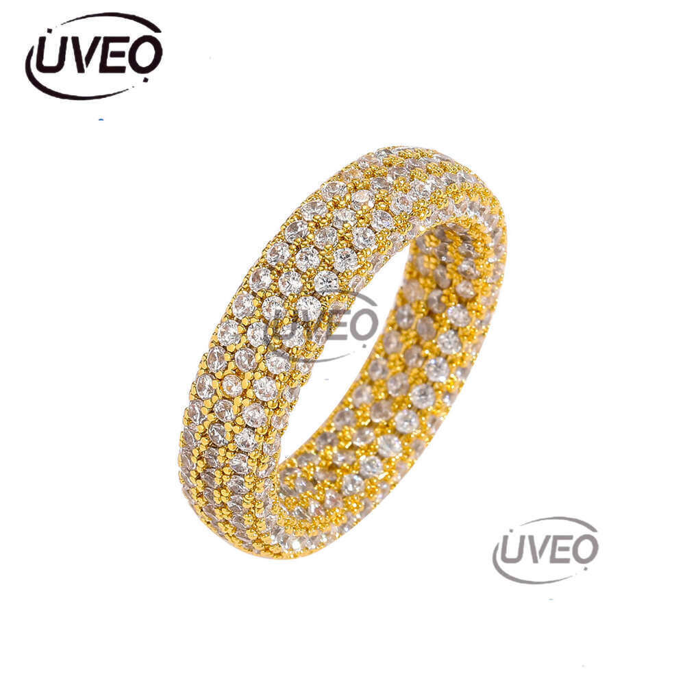 Luxury Hip Hop Colored Ice out VVS Moissanite ring, GRA certified, 925 sterling silver, men and women Free delivery