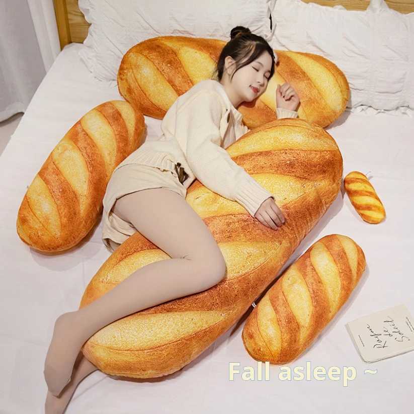 French Bread Plush Stuffed Printing Images Food Plushie Peluche Party Prop Decor Sleeping Companion Kits Gift Room DecorM251119