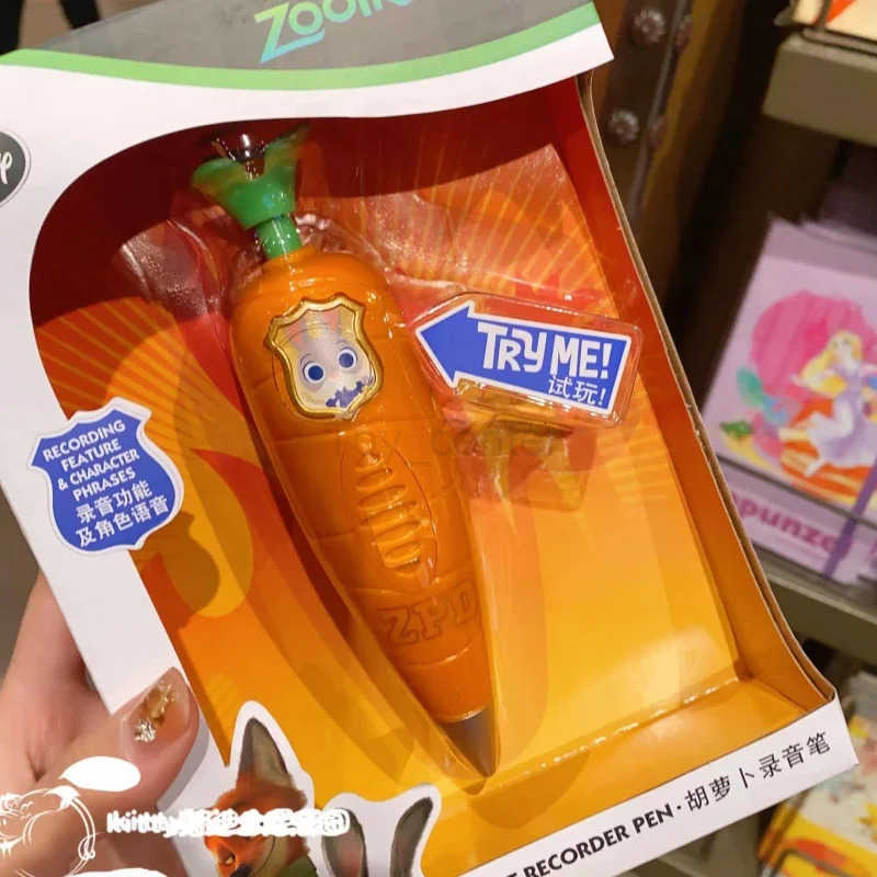 Disney Genuine Zootopia Judy Carrot Pen Kawaii Animal City Judy Rabbit Sound Carrot Pen Toy Christmas Gift For Kid Birthday Gift H251119