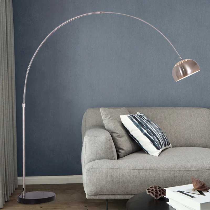 Nordic Simple Fishing Floor Lamp Living Room Bedroom Hotel Villa Standing Light Modern LED Marble Base Fishing Light M251119