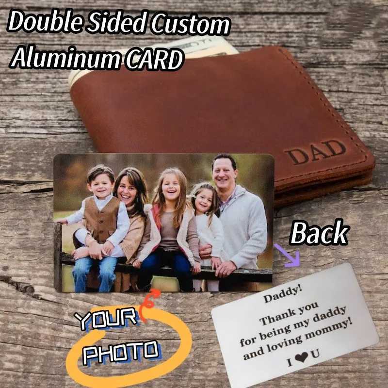 Customized Photo Wallet Card Text VIP Metal Card Personalized Aluminum Sheet Thin Design Picture Business Waterproof Card Gift G251119
