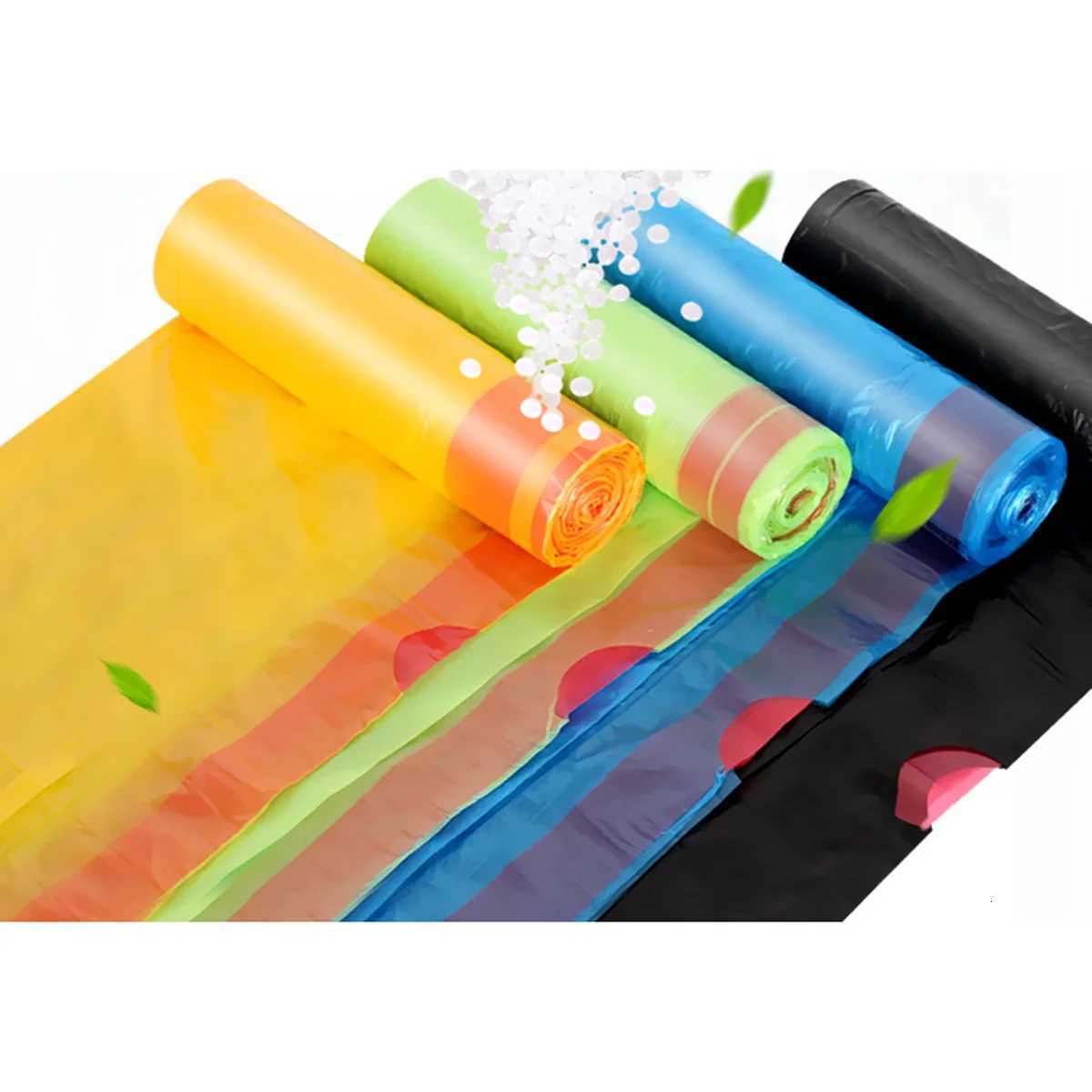 Thickened Premium Drawstring Trash Bags Strong Rubbish Bags With String For Kitchen Bathroom Garbage Storage C251119