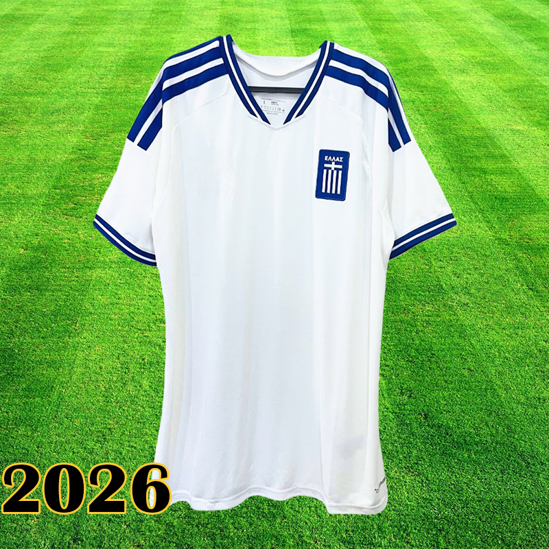 2026 Season World Cup Greece Soccer Jersey Soccer Gear Men's and Kids' Sets TZOLIS PAVLIDIS BAKASETAS KARETSAS KOURBELIS MANTALOS TSIMIKAS MASOURAS