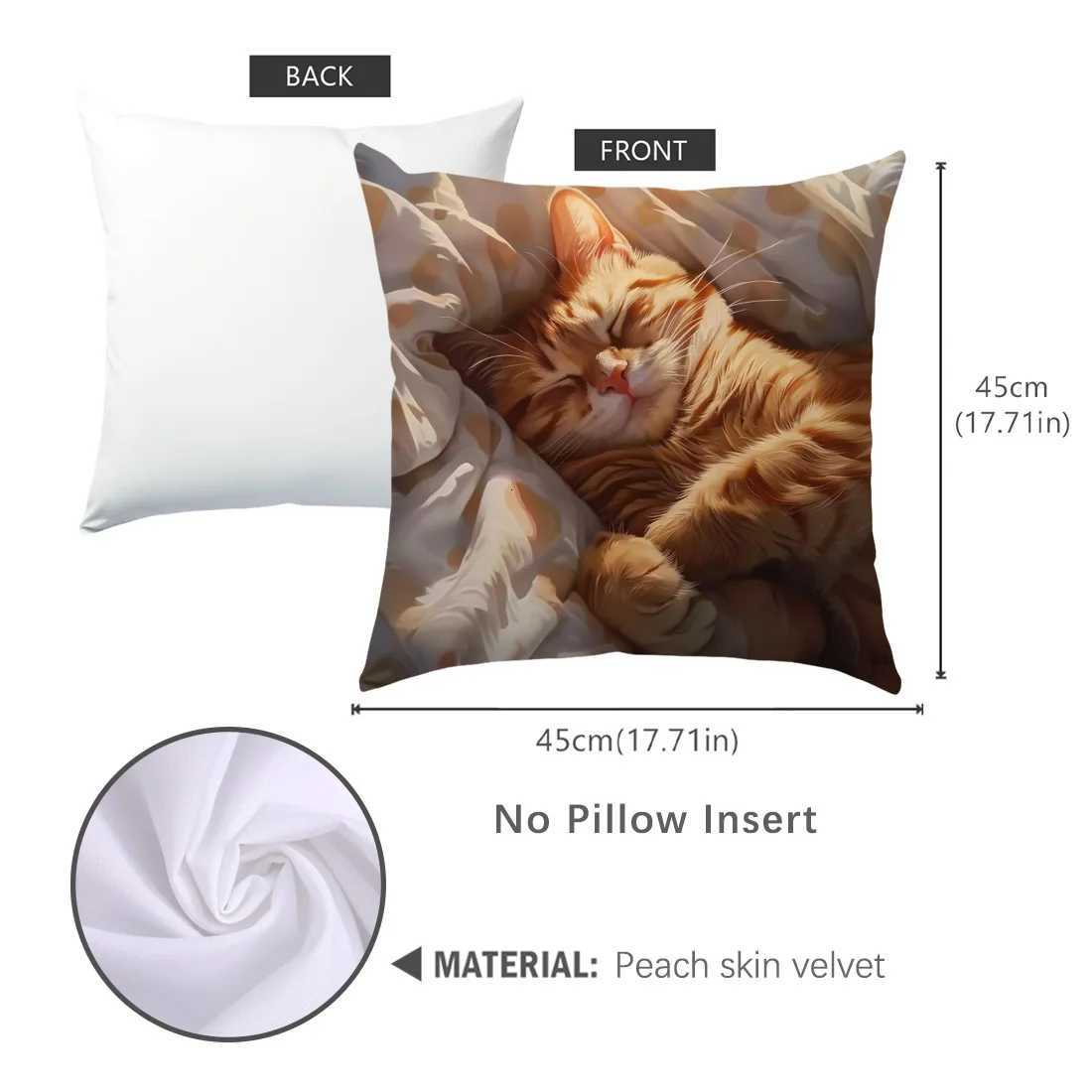 45cm Cute Cat Throw Cover Single Printing Sofa Warm Home Living Room Cushion Cover Sofa Car Decor Cat Lover GiftsM251119
