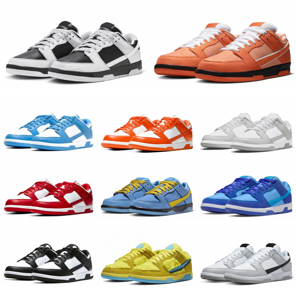 Trainers Low Orange Lobster Sports Shoes Designer Mens Women Reverse Pandas Jarritos White Black Los Angeles Outdoor Grey Fog Bart Simpson Mummy Phillies Sneakers