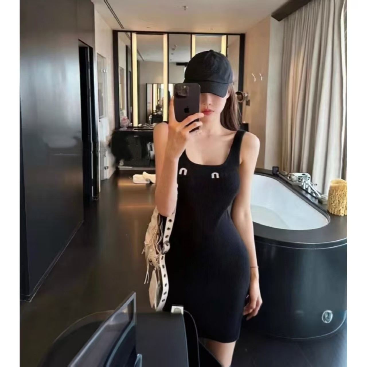 designer women's casual dresses embroidery pleated short sleeved skirts maxi dress with side slit slim fit vest long skirt tank top wrap the buttocks