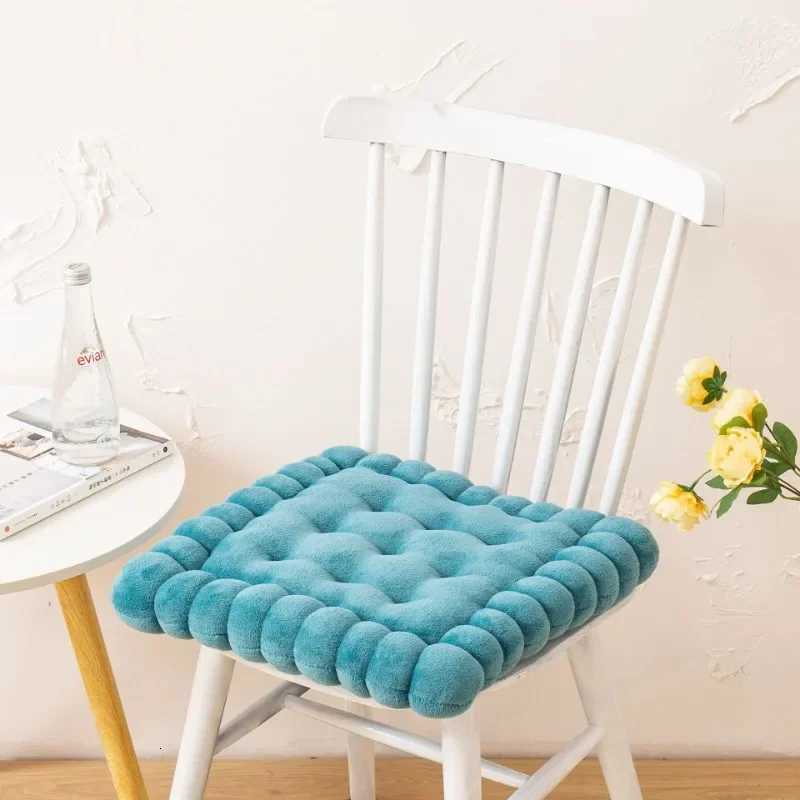 Milk velvet biscuit square cushion Home decor Office chair cushion solid color thickened living room sofa tatami floor cushionM251119