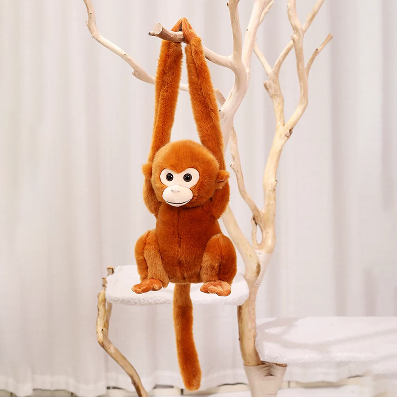 Manufacturer wholesale cartoon golden monkey plush toys, long arm monkey gorilla dolls, curtain buckles, children's soothing cloth dolls