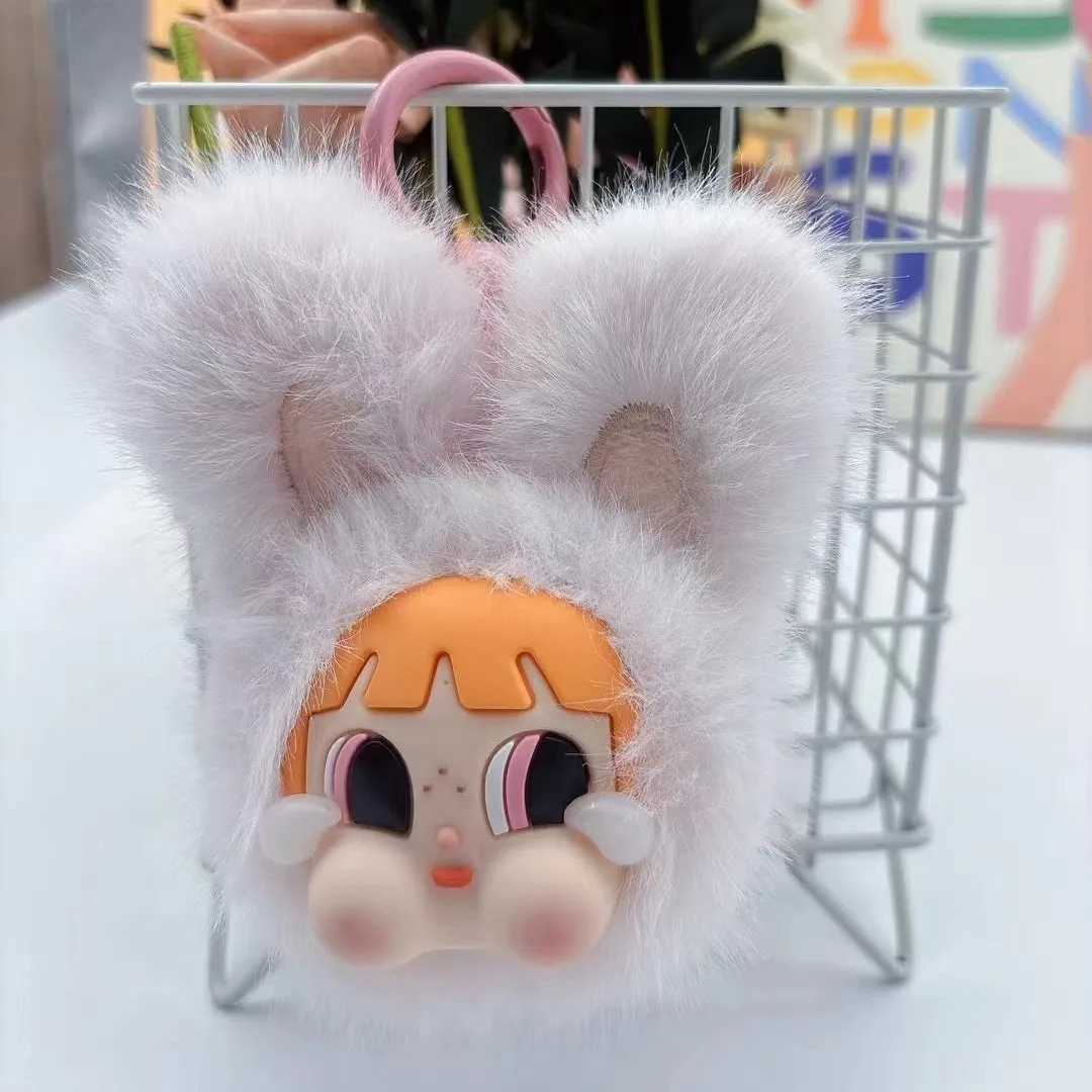 New Labubu Plush Keychain Crybaby Flying Little Doll Cartoon Hanging Jewelry Car Plush Keychain Toy Womens Gift M250419