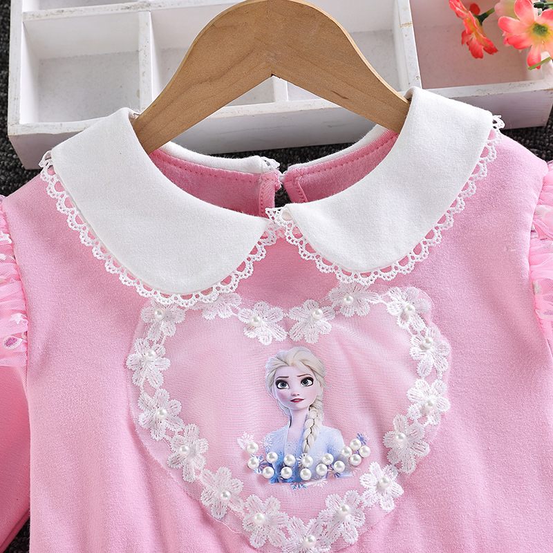 Disney Children's Designer Summer Princess Dress Birthday Party Dress Girls' Clothing Elsa Children's Clothing Elsa Dress Frozen Comfor