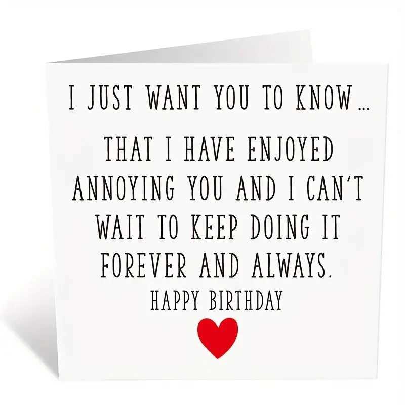 1 pc Show Your Love with the Perfect CardRomantic Birthday Anniversary Cards - for Your Husband Wife Boyfriend or Girl G251119