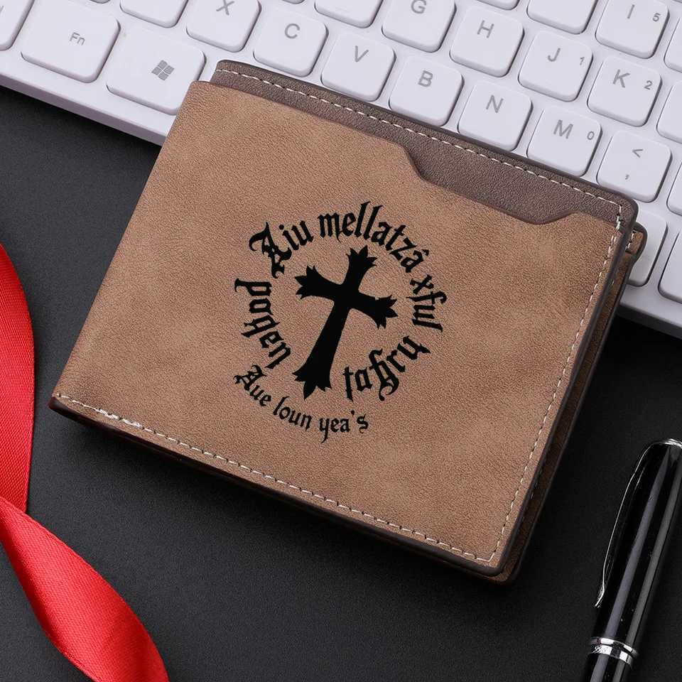 Fashionable Retro Short Wallet for Men Personalized PU Leather Design Compact Money HolderT251119