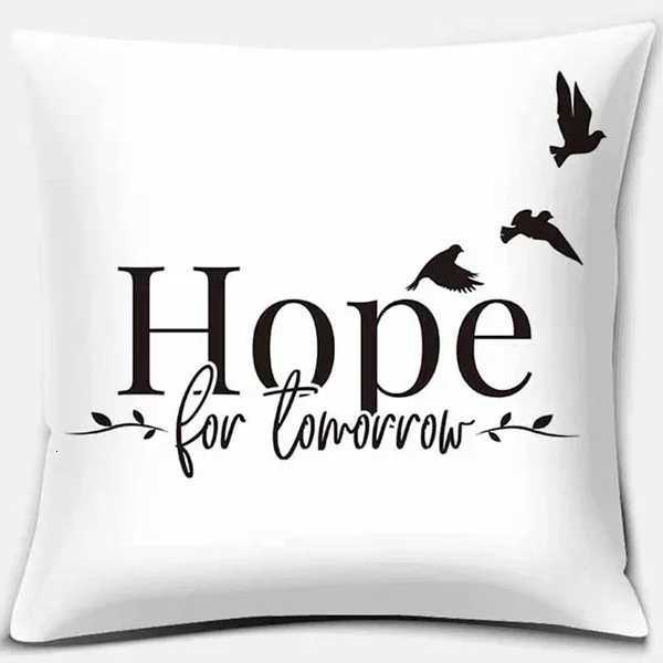 Home Decoration Car Sofa Living Room Cushion Cover Black and White Geometric Printing Square caseM251119