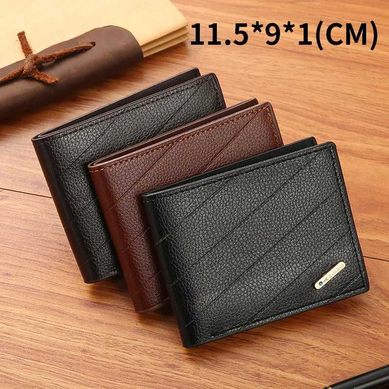 High Brand Casual Men Wallets Leather Short Coin Purse New Design Multi Card Wallet Youth Thin Soft Leather Clutch WalletsT251119