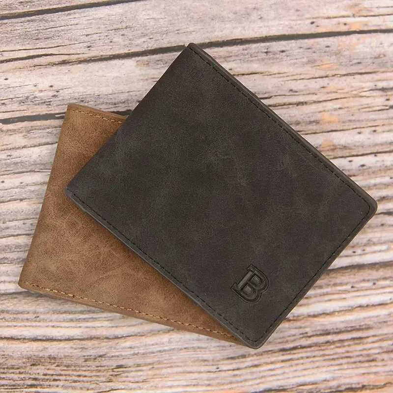Men Short Wallet with Zipper Coin Pocket Fashion Soft Leather Men Horizontal Slim Money Purses Multifunctional Small WalletsT251119
