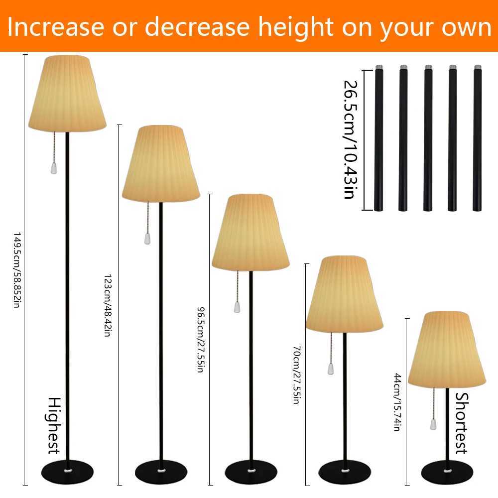 Solar USB charging floor lamp-Adjustable light level floor lamp-Portable bedside lamp with remote control-Indoor/Outdoor M251119