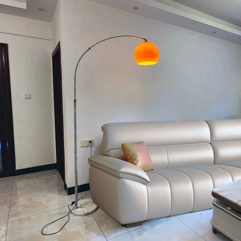 Nordic Led Floor Lamp Living Room Bedroom Stainless Steel Tall Floor Light Personality Curved Glass Standing Lamps M251119