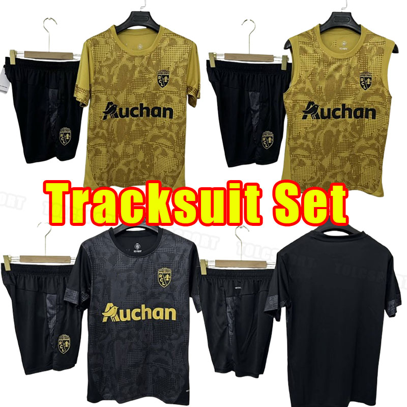 short sleeve 22025 2026 RC Lens soccer tracksuit FOFANA GANAGO 25/26 home away Kakuta Gradit Fortes Perez third football Shirt Men training vest polo