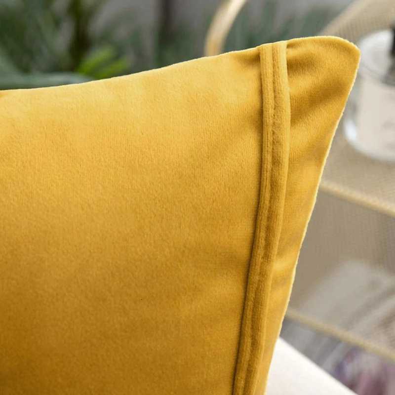 Velvet Throw Covers Modern Decorative Couch Throws Square Soft Cozy Gift cases Halloween Home Decor Orange YellowM251119