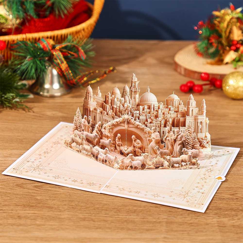 3D Pop-Up Card of Nativity Sculpture G251119