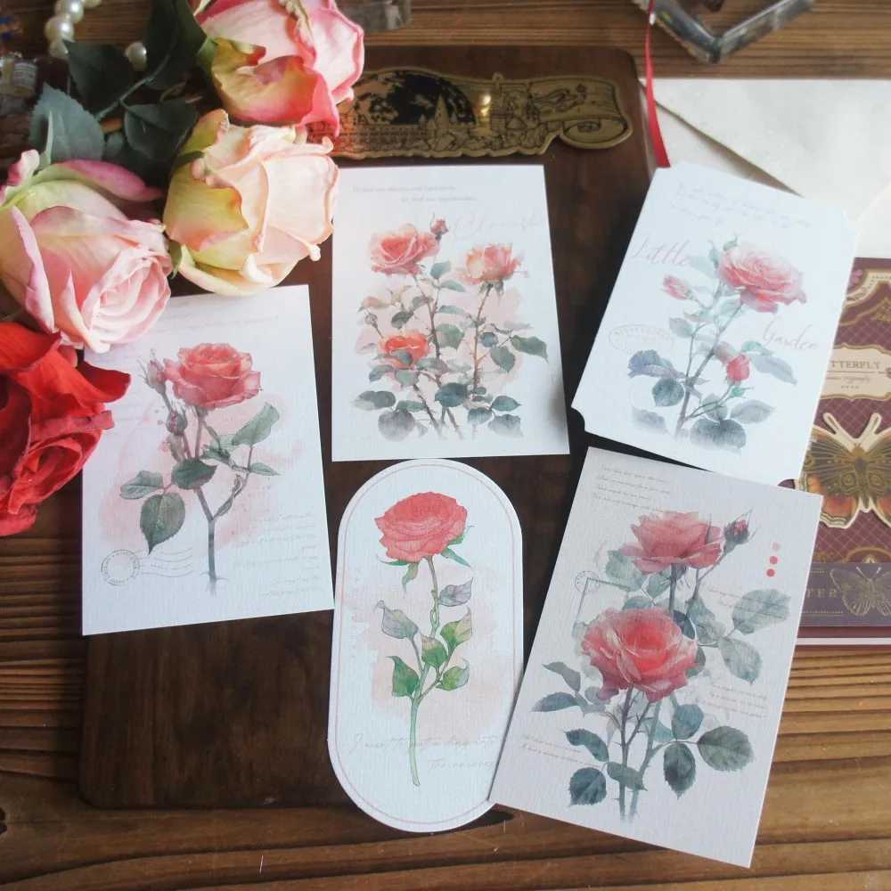 15pcs Watercolor Flower Painting Design As Post Card Gift Greeting Cards Gift Party Invitation Scrapbooking Use G251119