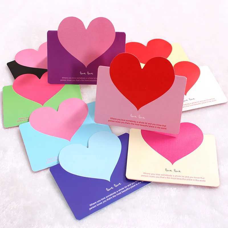 40Pcs Romantic LOVE Heart Postcard Greeting Card Valentines Day Gift Card Wedding Invitations Card Thank You Message Cards G251119